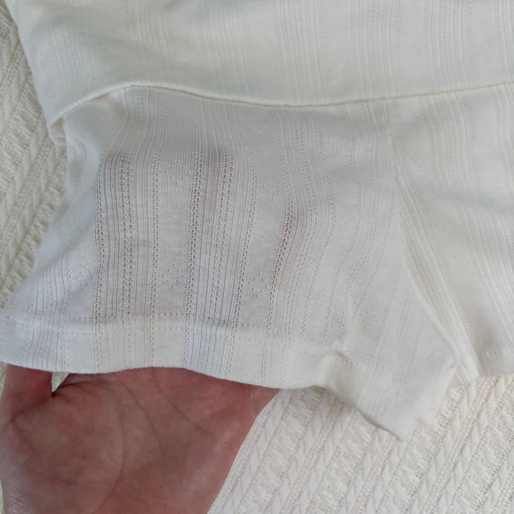 mini foldover shorts