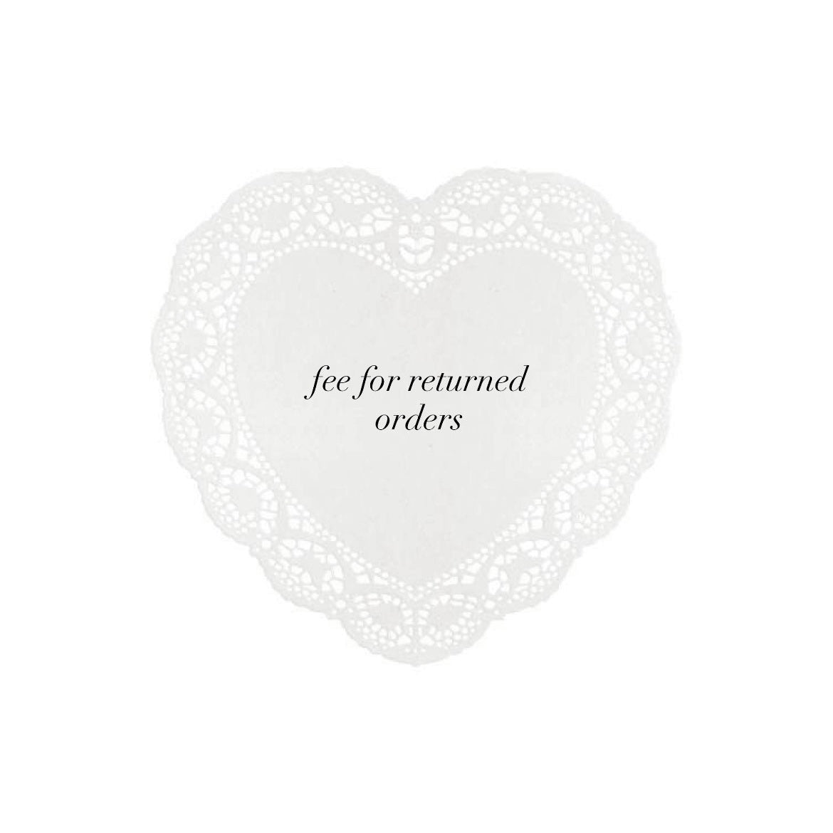 fee for returned orders