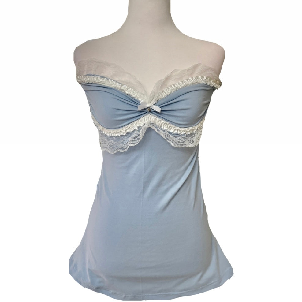 baby blue babydoll top