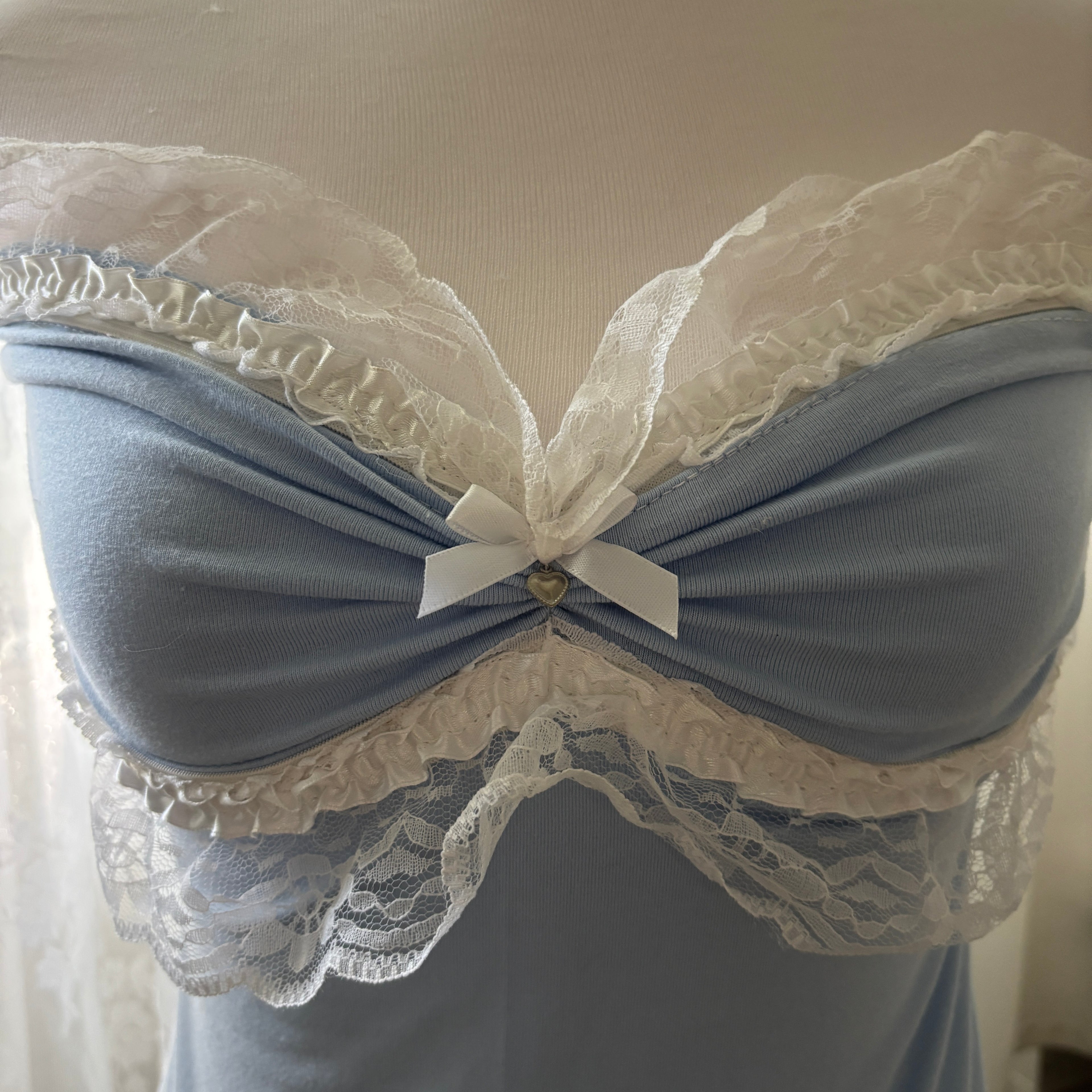 baby blue babydoll top